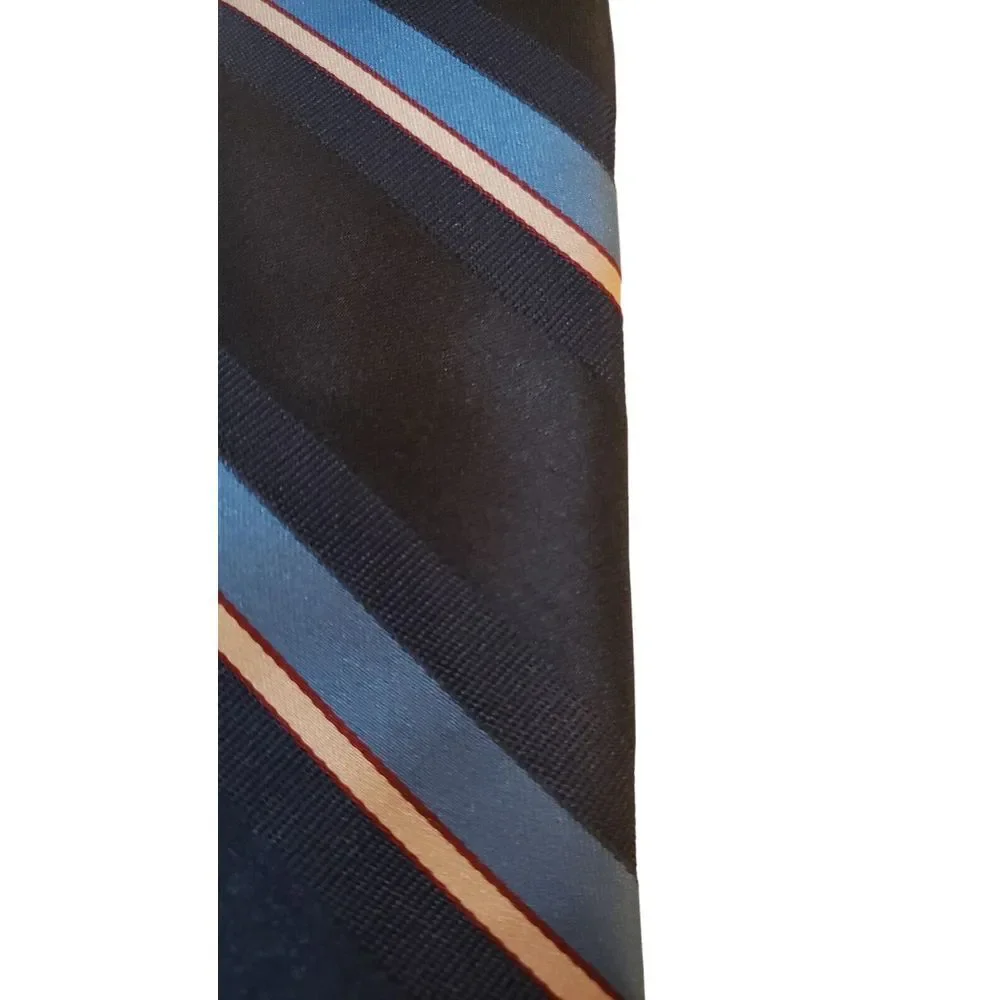Vintage SEARS MENS STORE - 70s-80s Blue Red‎ White Striped Clip-on Neck Tie